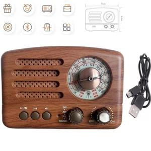 Retro Wiederaufladbare DAB UKW Radio Bluetooth USB USB/SD/TF MP3 - Bild 1 von 16