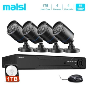 CCTV Security Camera System 5mp HD 4CH 5MP DVR 24/7 Home Outdoor cctv with 1TB - Picture 1 of 17
