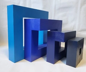 Escultura madera arte concreto cuadrados Max Gerhard firmado 2019 - Imagen 1 de 14