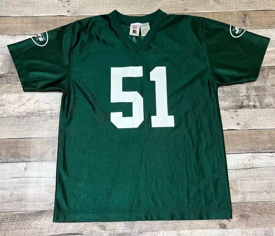 Camiseta Jonathan Vilma Niños XL Verde New York Jets NFL Football Players Inc Foto 1 de 4