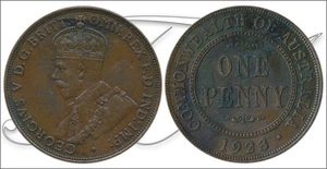 Australia - Coins Circulation - Number KM00023-23 - Ebc- 1 Penny 1923 Bronze - Picture 1 of 1