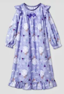 Abito da notte bambino Disney Frozen maniche lunghe 4T viola nuovo con etichetta - Foto 1 di 1