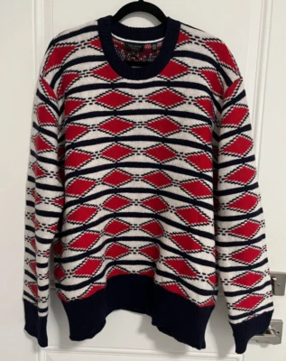 Ted Baker Men’s Diamond Knitted Wool Blended Sweater - TED 6/XXL - MRSP$300 - Imagem 1 de 4