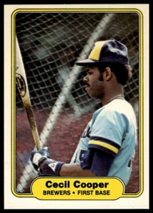 1982 Fleer #138 Cecil Cooper Milwaukee Brewers Baseball Card - Picture 1 of 2