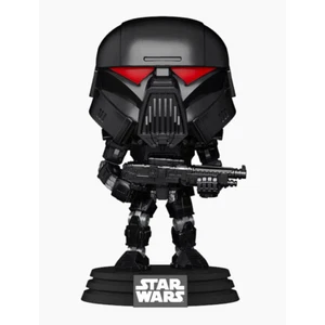 Funko POP! Star Wars The Mandalorian: Dark Trooper (Batalla) + Protector - Imagen 1 de 2