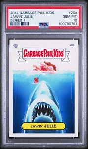 2014 Topps Garbage Pail Kids Series 1 S1 JAWIN JULIE 20a PSA 10 GEM Card JAWS - Picture 1 of 2