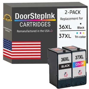 DoorStepInk Compatible Ink Cartridge for Lexmark 36XL 37XL BK CLR-USA - Picture 1 of 5