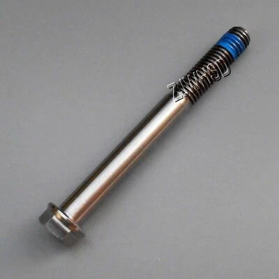 Tornillo de titanio M8 x 75 Ti perno hexagonal brida de cabeza hexagonal con armario de rosca azul Foto 1 de 2