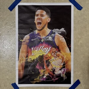 Devin Booker ✅ Suns Basketball NBA ✅ Man Cave Canvas Poster Wall Art ✅ 12x18 in - Picture 1 of 4