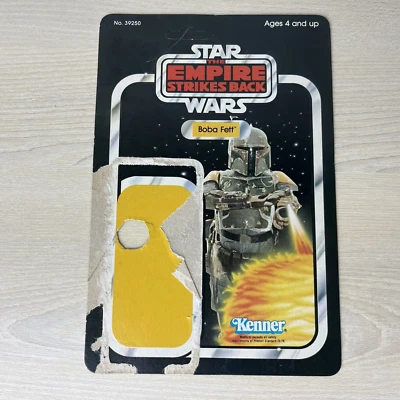 Boba Fett Unpunched 32 Back Cardback ESB Vintage 1980 Kenner Star Wars Foto 1 de 4
