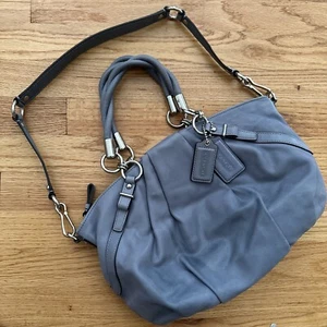 Coach Madison Sophia Slate Metallic Leather Convertible Bag EUC 22563 - Picture 1 of 12
