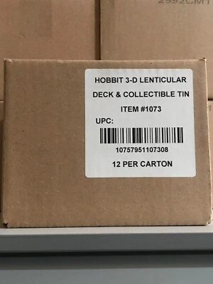 The Hobbit 3D Lenticular Playing Cards Deck in Collectible Tin x12 CASE CARTON - Image 1 of 4