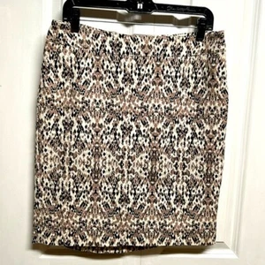 Merona Multi Color Pebble Print 2 Pocket Pencil Skirt Size 8 - Picture 1 of 7