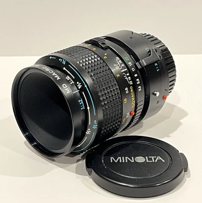 Minolta Macro MD 50mm f/3.5 Macro Lens W/ 1:1-1:2 Extension Tube + Caps - EXC+ - Image 1 of 4