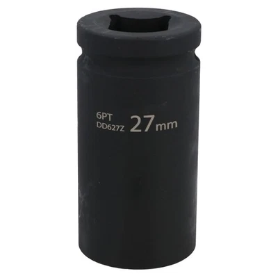 27mm Metric 3/4 Drive Double Deep Impact Socket 6 Sided Single Hex Thick Walled - Image 1 of 4