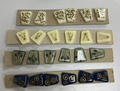 Handmade Buttons Mixed Bundle Resin Rounded Rectangular Mechanical Matchsticks 3 - Image 1 of 4