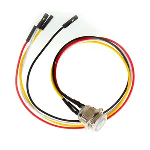 Lazer3D LZ7 16mm Vandal PC LED Switch Button Pre-Wired - Blue - Afbeelding 1 van 6