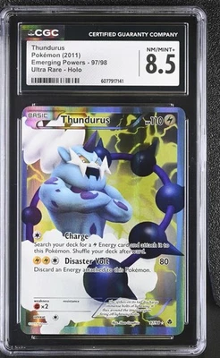 CGC 8.5 Thundurus 2011 Emerging Powers 97/98 Ultra Rare Holo Pokemon Card - Image 1 of 2