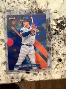 2025 TOPPS FINEST BLUE REFRACTOR CARD/200 CHICAGO CUBS PETE CROW-ARMSTRONG #47 - Picture 1 of 2