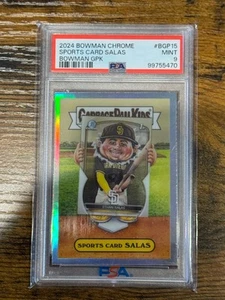 2024 Bowman Chrome ETHAN SPORTS CARD SALAS Garbage Pail Kids SP PSA 9 PADRES RC - Picture 1 of 2
