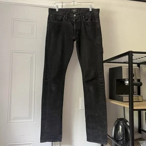 DOUBLE RL RALPH LAUREN RR Black Cotton Denim Slim Fit Jeans - Bild 1 von 10