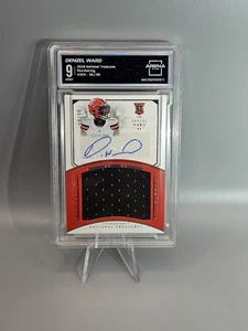 Gem 9 #'d 58/99 (RC) Denzel Ward Rookie Patch Auto 18 National Treasures Browns - Picture 1 of 7