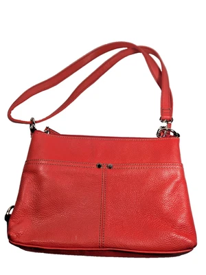 Tignanello Coral Leather Crossbody Organizer or Shoulder Bag MINT - Image 1 of 4