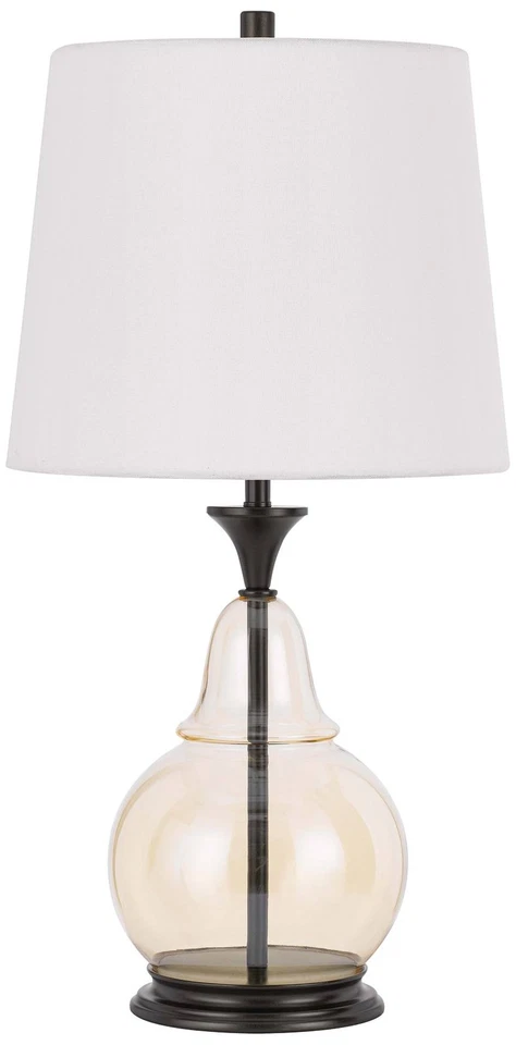 Lámpara de mesa Kittery de vidrio transparente en forma de pera Foto 1 de 1