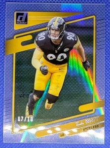 2022 Panini Clearly Donruss TJ WATT #41 Black /10 Pittsburgh Steelers - Picture 1 of 2