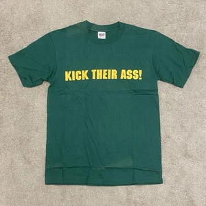 90s Deadstock "Kick Their Ass" T-Shirt Herren Small Anvil USA Sport Vintage Tee - Bild 1 von 9