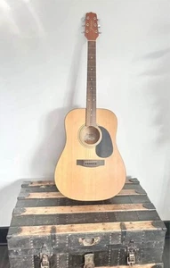 Vintage 90s Takamine Jasmine S35 Acoustic Guitar With Plastic Guitar Case - Picture 1 of 7