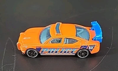 Dodge Charger Drift Police Hotwheels style Matchbox Orange  - Image 1 of 4