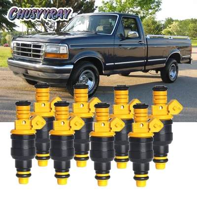 8PCS Fuel Injectors For 1991-1996 Ford F 150/Bronco/E-150 Econoline 5.8L V8 - Image 1 of 4