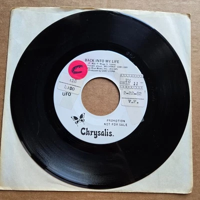 UFO Back Into My Life DJ PROMO 45 7" Record Vinyl Records - Image 1 of 2