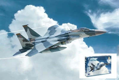 KIT MODELLINO AEREO MILITARE STATICO ITALERI F-15C EAGLE MODELLISMO SCALA 1/72 - Immagine 1 di 4