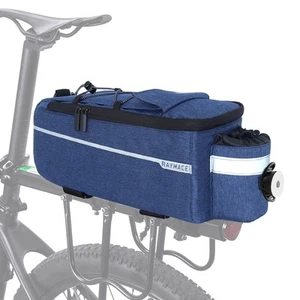 Bike Trunk Cooler Bag With Tail Light,Bicycle Rear Rack Bag Insulated Storage... - Picture 1 of 6