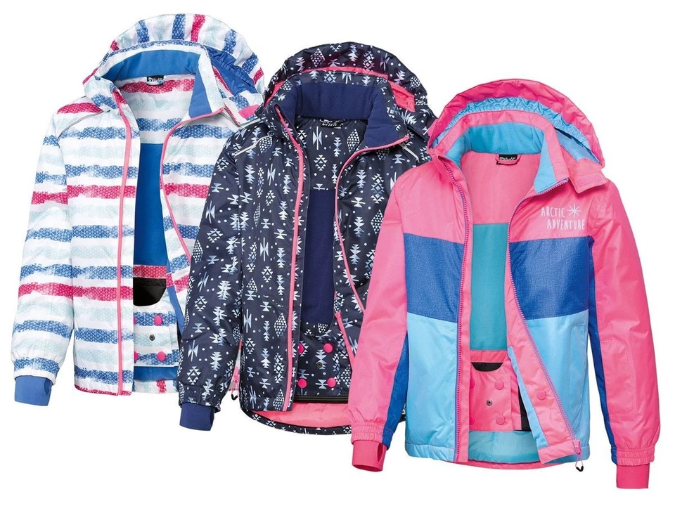 Crivit Mädchen Schneejacke Winterjacke Kapuzenjacke Warm Ski Jacke BIONIC® ECO