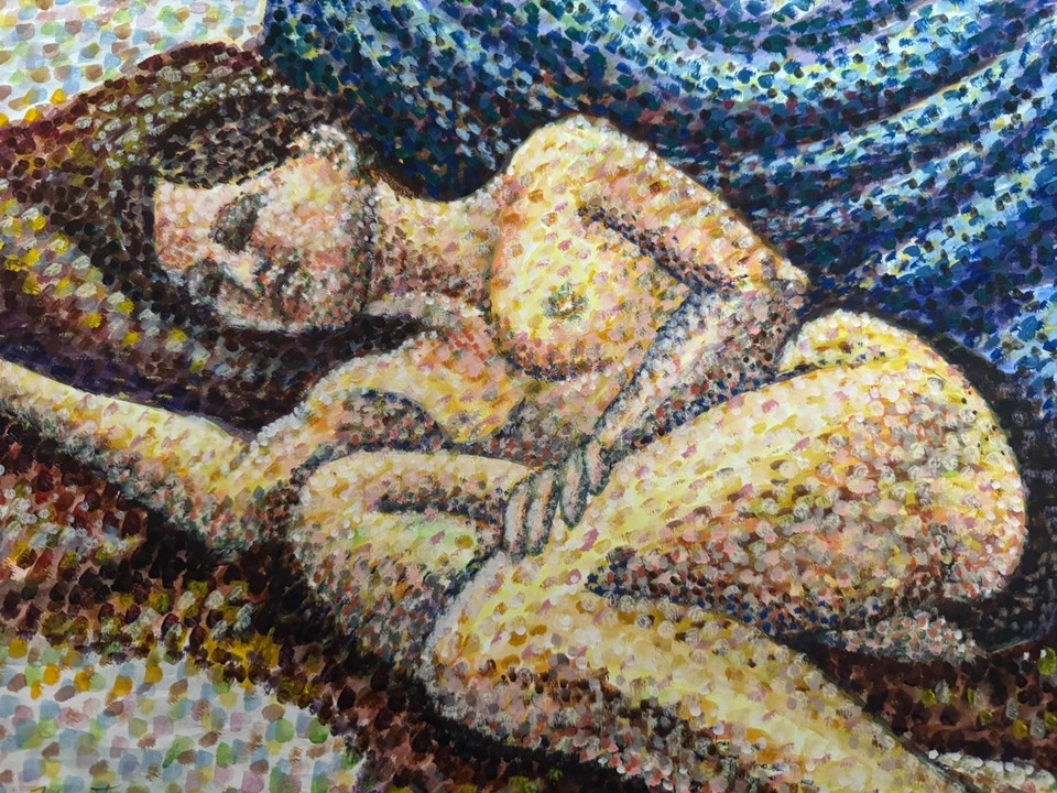 Natalie Tobert - Reclining Nude - Gouache On Paper - Signed In Pencil - Unframed - Image 1 of 4