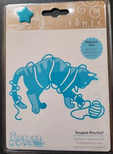 TONIC STUDIOS Tangled Mischief Die Kitty Cat Playing with Yard Ball - Picture 1 of 2