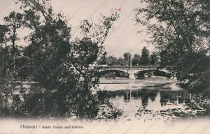 1910 CHIAVARI Ponte Nuovo sull’Entella panorama Genova Cartolina - Foto 1 di 2