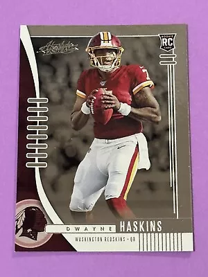 2019 Panini Absolute Dwayne Haskins Rookie Base Foil #116 Washington RC (L) - Image 1 of 2