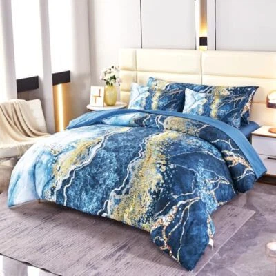  6 Piece Blue Comforter Set Full Bed in A Bag Set full(6Pcs) Capri Blue - Image 1 of 4