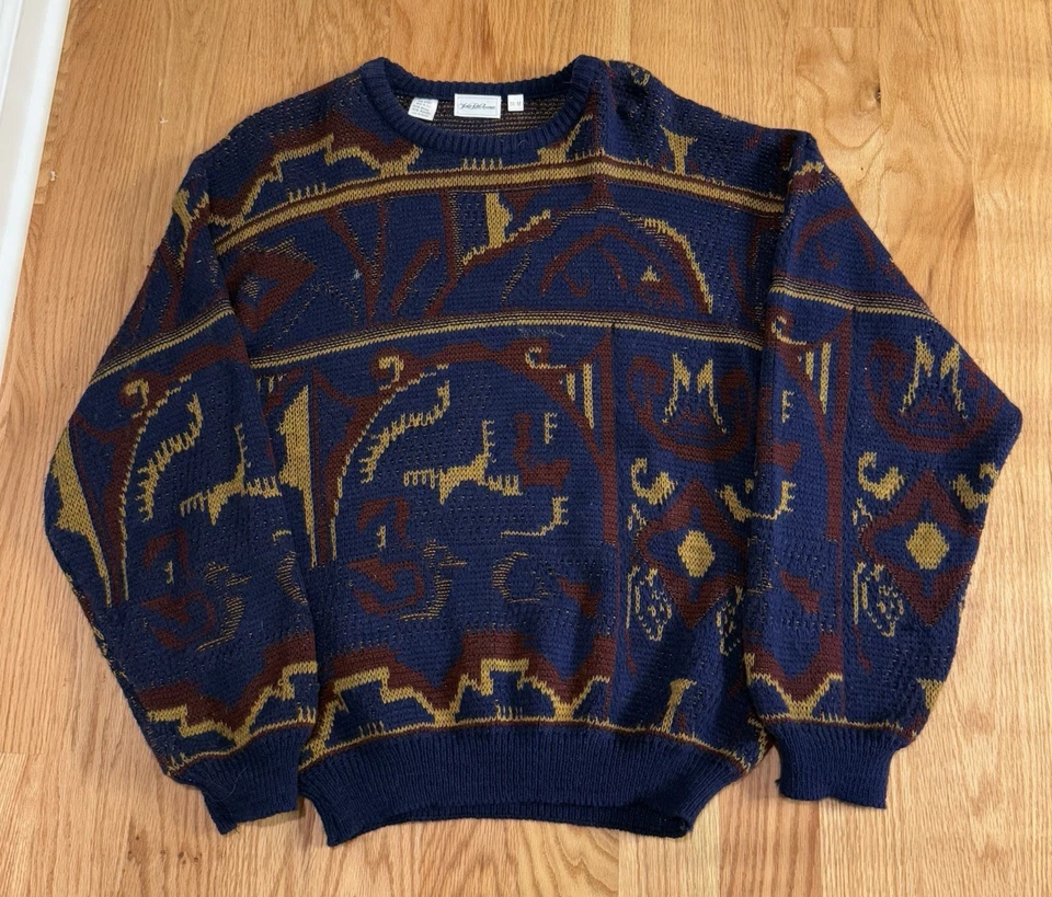 Sudadera De Colección Saks Fifth Avenue Tejida Abuelo Hombres Talla 50/M Hecha en Italia Foto 1 de 4