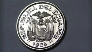Moneda brillante sin circular Ecuador Sucre 1964 Bu Sudamérica primer año - Imagen 1 de 15
