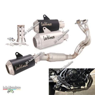 Punta silenciadora tubo escape delantero sistema completo para Kawasaki Ninja 650 Z650 2023-2025 Foto 1 de 4