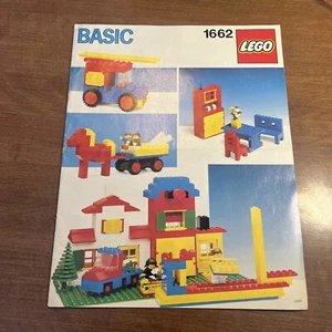 VTG Lego Basic Set 1662  Instruction Manual Booklet Only 1989 - Picture 1 of 4