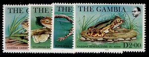 GAMBIA QEII SG484-487, 1982 frogs set, LH MINT. Cat £20. - Picture 1 of 1