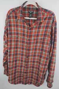 Vintage Polo Jeans Co Ralph Lauren Flannel Shirt L Red Green Plaid Long Sleeve - Picture 1 of 6
