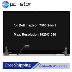 X03GC P04P7 for Dell Inspiron 7506 2-in-1 LCD Touch Screen Full Assembly Silver - Picture 1 of 6