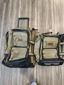 Lot Of 2 Heavy Duty Rugged Gear Backpack Hiking Travel Bag Rolling Duffle Luggag - Picture 1 of 15